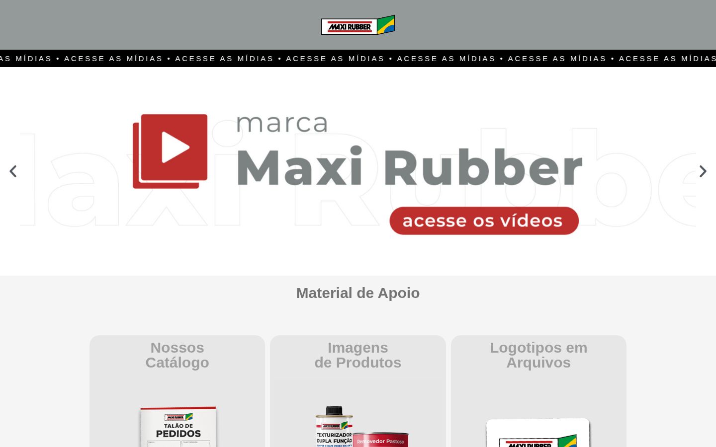 Site criado para Maxi Rubber Mídia